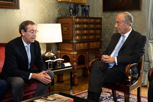 Audiência ao Bastonário da Ordem dos Médicos, Miguel Guimarães, no Palácio de Belém Créditos: © Miguel Figueiredo Lopes / Presidência da República Audiência ao Bastonário da Ordem dos Médicos, Miguel Guimarães, no Palácio de Belém Créditos: © Miguel Figueiredo Lopes / Presidência da República