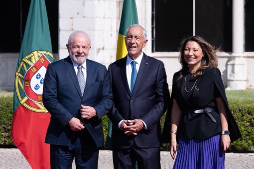 Visita de Estado do Presidente da República Federativa do Brasil, Lula da Silva a Portugal, no Palácio de Belém  Créditos: © Rui Ochoa / Presidência da República