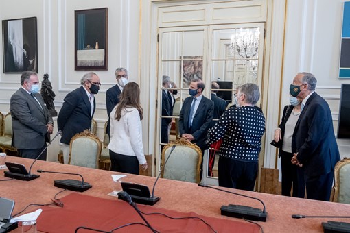 Audiência à Associação Hagadá, responsável pelo futuro Museu Judaico de Lisboa Créditos: © Rui Ochoa / Presidência da República Audiência à Associação Hagadá, responsável pelo futuro Museu Judaico de Lisboa Créditos: © Rui Ochoa / Presidência da República