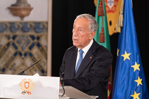 Declaração do Presidente da República ao País no Palácio de Bélem  Credits: © Rui Ochoa / Presidency of the Portuguese Republic