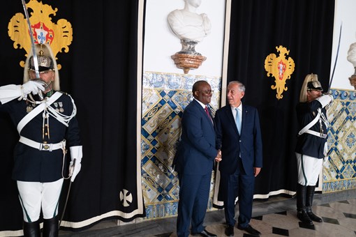 Presidente da República encontrou-se com o Presidente da República da Guiné-Bissau  Créditos: © Rui Ochoa / Presidência da República