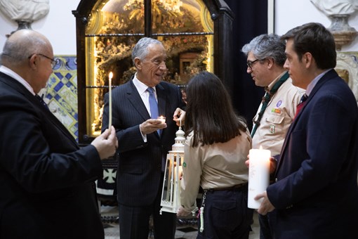 Cerimónia de entrega da Vela da Paz  Créditos: © Miguel Figueiredo Lopes / Presidência da República