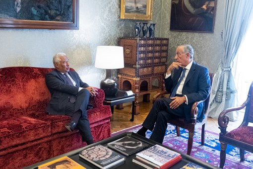 Reunião com o Primeiro-Ministro, António Costa, no Palácio de Belém  Créditos: © Rui Ochoa / Presidência da República