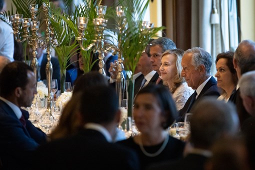 Jantar promovido pela AmCham - Câmara de Comércio Americana em Portugal  Créditos: © Miguel Figueiredo Lopes / Presidência da República