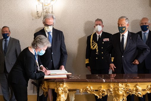 Cerimónia de tomada de posse dos Chanceleres das Ordens Honoríficas Portuguesas no Palácio de Belém Credits: © Rui Ochoa / Presidency of the Portuguese Republic Cerimónia de tomada de posse dos Chanceleres das Ordens Honoríficas Portuguesas no Palácio de Belém Credits: © Rui Ochoa / Presidency of the Portuguese Republic