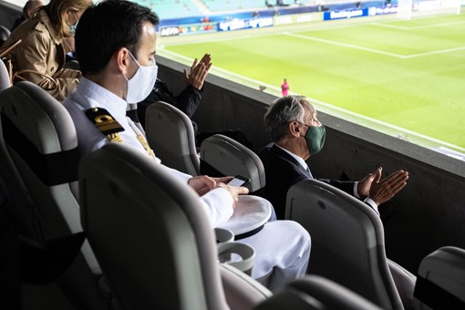 Jogo Portugal-Itália para os quartos de final do Campeonato da Europa de Futebol Sub-21 no Estádio Stozice em Liubliana Créditos: © Rui Ochoa / Presidência da República Jogo Portugal-Itália para os quartos de final do Campeonato da Europa de Futebol Sub-21 no Estádio Stozice em Liubliana Créditos: © Rui Ochoa / Presidência da República