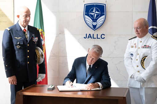 Cerimónia Comemorativa do 20.º Aniversário do Joint Analysis and Lessons Learned Centre (JALLC) da NATO  Créditos: © Rui Ochoa / Presidência da República