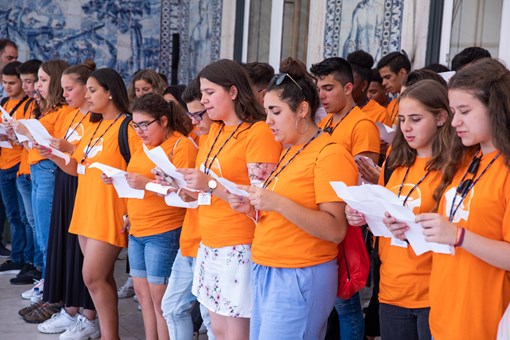 Encontro com os alunos participantes no “Boot Camp EPIS 2019” no Palácio de Belém  Credits: © Rui Ochoa / Presidency of the Portuguese Republic