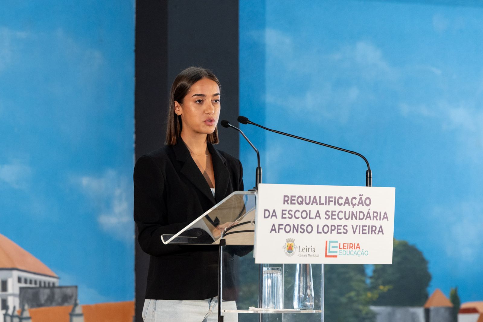 Visita a Escola Secundária Afonso Lopes Vieira em Leiria Créditos: © Miguel Figueiredo Lopes / Presidência da República