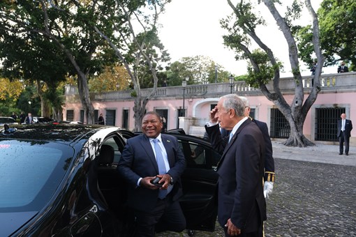 Reunião com o Presidente da República de Moçambique, Filipe Nyusi, no Palácio de Belém Créditos: © Rui Ochoa / Presidência da República