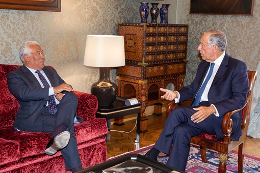 Reunião com o Primeiro-Ministro, António Costa, no Palácio de Belém  Créditos: © Rui Ochoa / Presidência da República