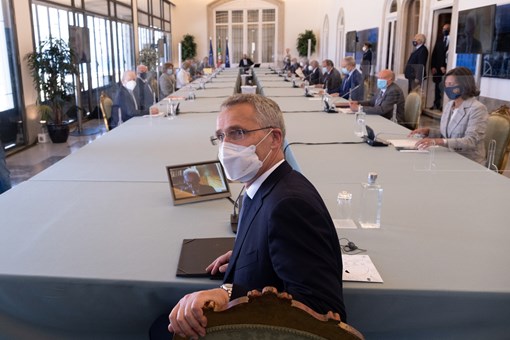 Reunião do Conselho de Estado com a participação do Secretário-Geral da NATO, Jens Stoltenberg, no Palácio da Cidadela em Cascais  Créditos: © Rui Ochoa / Presidência da República