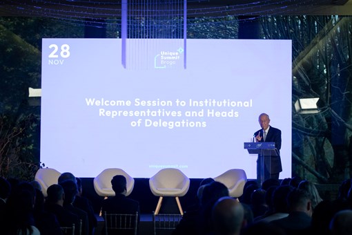 Sessão de abertura da Unique Summit  Créditos: © Miguel Figueiredo Lopes / Presidência da República