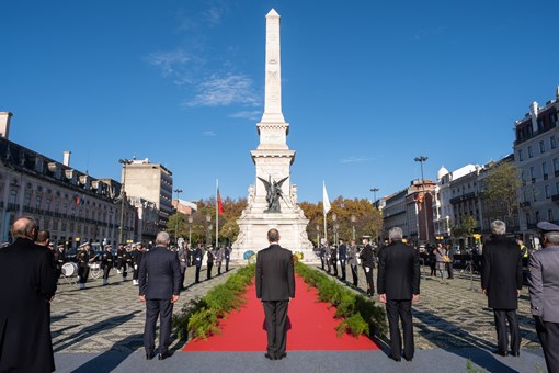 Comemorações do 1.º de Dezembro - Cerimónia de Homenagem aos Heróis da Restauração e da Guerra da Aclamação na Praça dos Restauradores em Lisboa (14) Créditos: © Rui Ochoa/Presidência da República