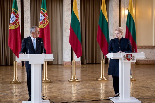 Encontro com a Presidente da República da Lituânia, Dalia Grybauskaite, em Kaunas na Lituânia  Créditos: © Miguel Figueiredo Lopes / Presidência da República