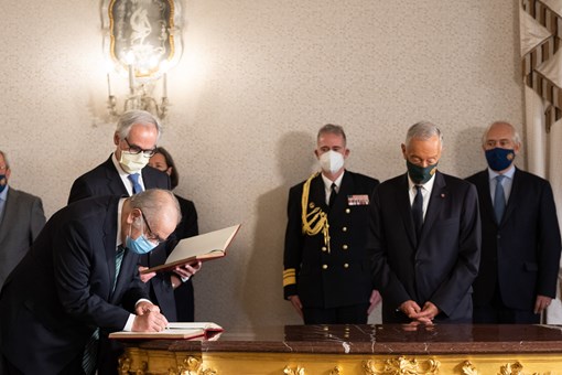 Cerimónia de tomada de posse dos Chanceleres das Ordens Honoríficas Portuguesas no Palácio de Belém Credits: © Rui Ochoa / Presidency of the Portuguese Republic Cerimónia de tomada de posse dos Chanceleres das Ordens Honoríficas Portuguesas no Palácio de Belém Credits: © Rui Ochoa / Presidency of the Portuguese Republic