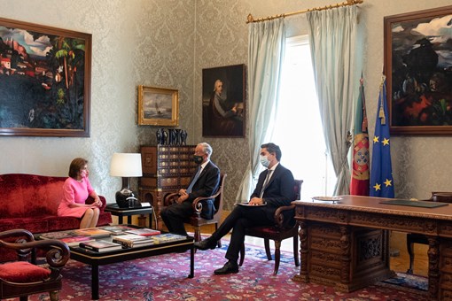 Audiência à Speaker da Câmara dos Representantes dos Estados Unidos da América, Nancy Pelosi, no Palácio de Belém Créditos: © Miguel Figueiredo Lopes / Presidência da República Audiência à Speaker da Câmara dos Representantes dos Estados Unidos da América, Nancy Pelosi, no Palácio de Belém Créditos: © Miguel Figueiredo Lopes / Presidência da República