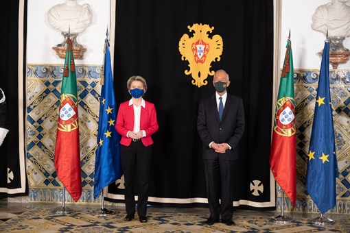 Audiência à Presidente da Comissão Europeia, Ursula von der Leyen, no Palácio de Belém  Créditos: © Rui Ochoa / Presidência da República