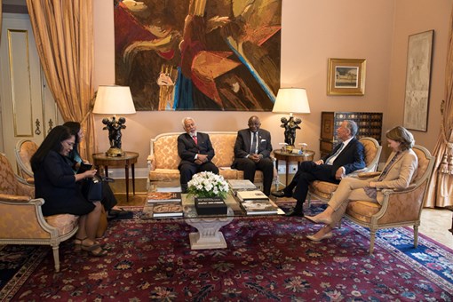 Audiência a uma delegação do g7+  Créditos: © Miguel Figueiredo Lopes / Presidência da República