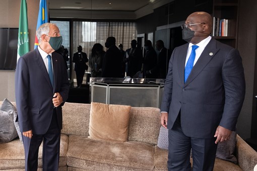 Encontro bilateral com o Presidente da República Democrática do Congo e Presidente em exercício da União Africana, Félix Tshisekedi Tshilombo, em Nova Iorque Créditos: © Rui Ochoa