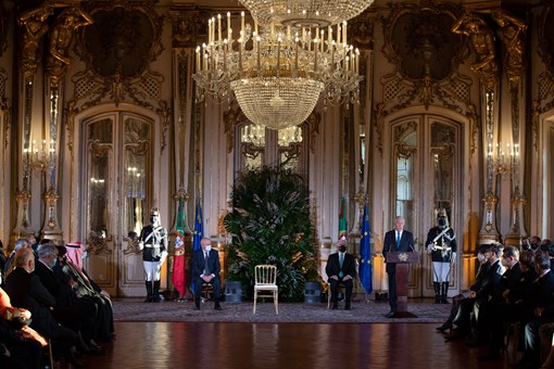Apresentação de cumprimentos de Ano Novo pelo Corpo Diplomático acreditado em Lisboa, no Palácio Nacional de Queluz Credits: © Miguel Figueiredo Lopes