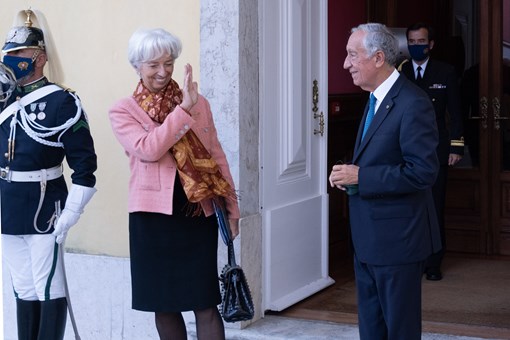 Reunião do Conselho de Estado com a participação da Presidente do Banco Central Europeu (BCE), Christine Lagarde, no Palácio da Cidadela em Cascais  Créditos: © Rui Ochoa / Presidência da República