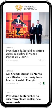 Imagem da página inicial da APP