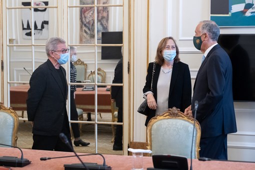 Audiência à Associação Hagadá, responsável pelo futuro Museu Judaico de Lisboa Créditos: © Rui Ochoa / Presidência da República Audiência à Associação Hagadá, responsável pelo futuro Museu Judaico de Lisboa Créditos: © Rui Ochoa / Presidência da República