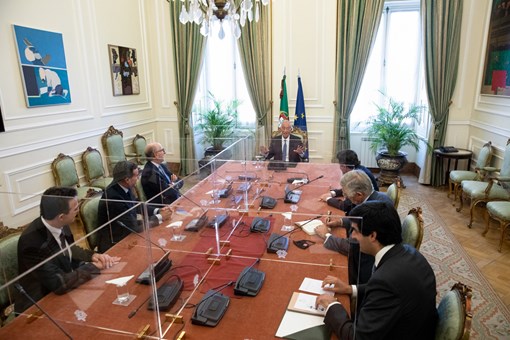 Audiência a uma delegação da Repsol liderada pelo Presidente do Conselho de Administração, Antonio Brufau, no Palácio de Belém Créditos: © Miguel Figueiredo Lopes / Presidência da República Audiência a uma delegação da Repsol liderada pelo Presidente do Conselho de Administração, Antonio Brufau, no Palácio de Belém Créditos: © Miguel Figueiredo Lopes / Presidência da República