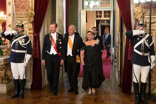 Jantar em honra de Suas Altezas Reais os Grão-Duques do Luxemburgo  Créditos: © Miguel Figueiredo Lopes / Presidência da República