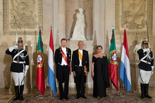 Jantar em honra de Suas Altezas Reais os Grão-Duques do Luxemburgo Créditos: © Miguel Figueiredo Lopes / Presidência da República