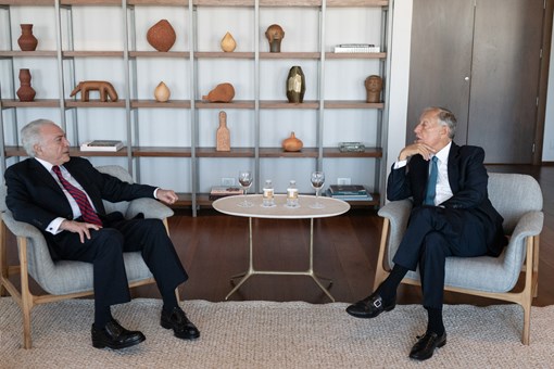 Encontro com o antigo Presidente da República Federativa do Brasil, Michel Temer, no Hotel Tivoli Mofarrej em São Paulo Créditos: © Rui Ochoa / Presidência da República
