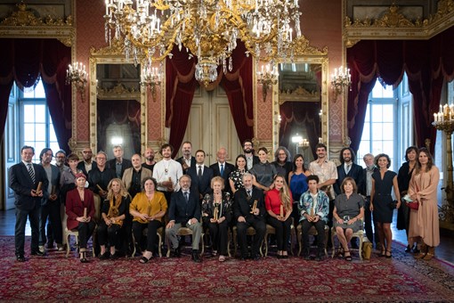 Receção aos premiados da Academia Portuguesa de Cinema no palácio da Ajuda  Créditos: © Miguel Figueiredo Lopes / Presidência da República