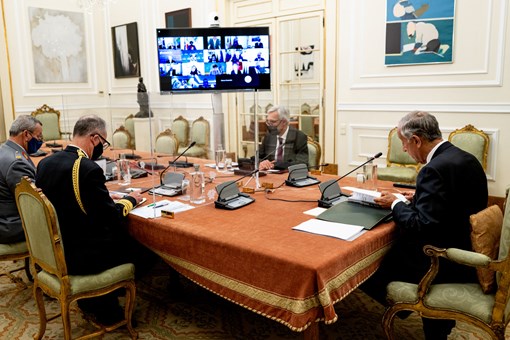 Reunião do Conselho Superior de Defesa Nacional por videoconferência  Credits: © Rui Ochoa / Presidency of the Portuguese Republic