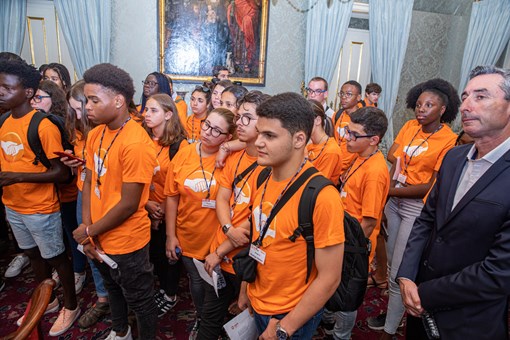 Encontro com os alunos participantes no “Boot Camp EPIS 2019” no Palácio de Belém  Créditos: © Rui Ochoa / Presidência da República