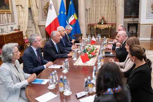 Reunião bilateral com o Presidente da República de Malta, George Vella, no Sant’Anton Palace  Credits: © Rui Ochoa
