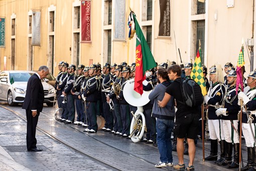 Cerimónia Comemorativa do 108.º aniversário da Implantação da República na Praça do Município em Lisboa  Créditos: © Miguel Figueiredo Lopes / Presidência da República