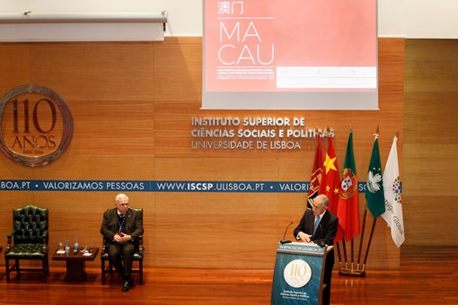 Sessão de Encerramento da Conferência “Macau - Uma ponte na relação económica entre a China e os Países de Língua Portuguesa” no ISCSP em Lisboa  Créditos: © Miguel Figueiredo Lopes / Presidência da República