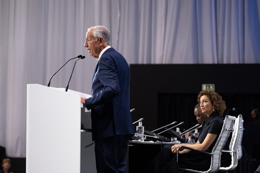 Abertura da Aliança da Década do Oceano Credits: © Rui Ochoa / Presidency of the Portuguese Republic Abertura da Aliança da Década do Oceano Credits: © Rui Ochoa / Presidency of the Portuguese Republic