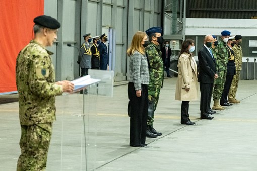 Presidente da República na partida da 1.ª Força Nacional Destacada Conjunta para a Roménia  Créditos: © Presidência da República
