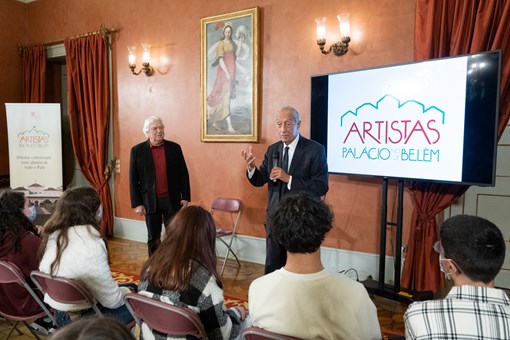 Programa “Artistas no Palácio de Belém” com José de Guimarães  Créditos: © Rui Ochoa / Presidência da República