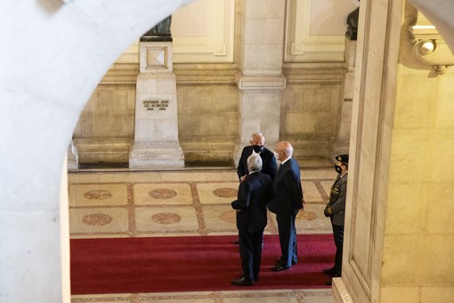 Presidente da República agradece ao Presidente Zelensky  Créditos: © Miguel Figueiredo Lopes / Presidência da República