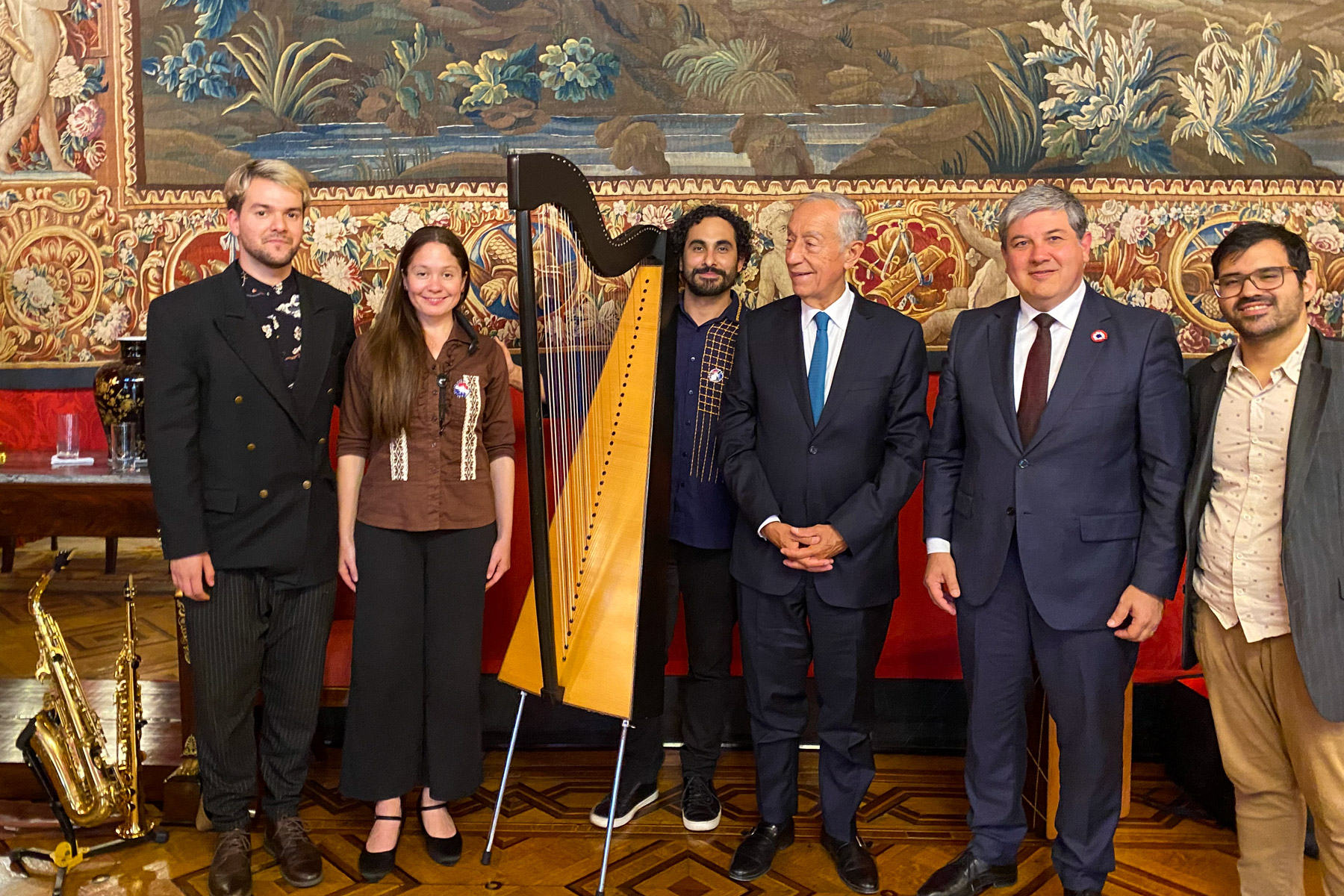 Quarteto de harpa do Paraguai no Palácio de Belém