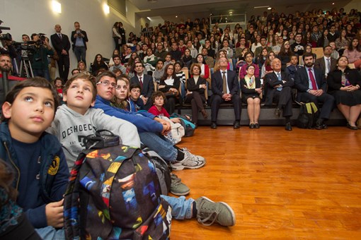 Iniciativa “E se fosse eu?” na Escola Secundária Eça de Queirós em Lisboa  Créditos: © Miguel Figueiredo Lopes / Presidência da República
