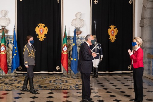 Audiência à Presidente da Comissão Europeia, Ursula von der Leyen, no Palácio de Belém  Credits: © Rui Ochoa / Presidency of the Portuguese Republic