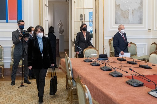 Audiência a uma delegação da Confederação do Comércio e Serviços de Portugal (CCP) no âmbito das audiências aos Parceiros Sociais Créditos: © Rui Ochoa / Presidência da República Audiência a uma delegação da Confederação do Comércio e Serviços de Portugal (CCP) no âmbito das audiências aos Parceiros Sociais Créditos: © Rui Ochoa / Presidência da República
