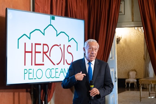 Programa “Heróis pelo Oceano” com Guilherme Piló Sales & Cristina Brito, no Palácio de Belém  Créditos: © Rui Ochoa / Presidência da República