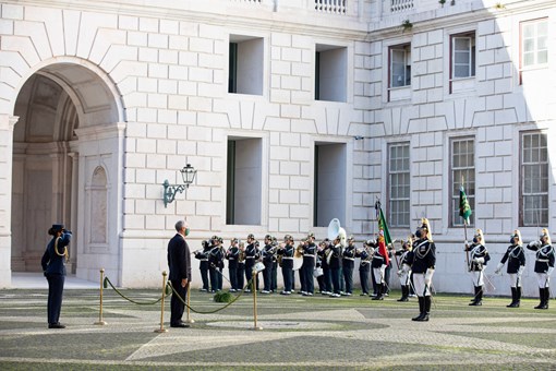 Entrega de cartas credenciais de novos Embaixadores em Portugal, no Palácio Nacional da Ajuda em Lisboa  Créditos: © Miguel Figueiredo Lopes / Presidência da República