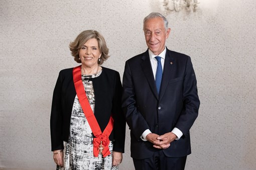 Presidente da República condecorou Isabel Mota  Créditos: © Miguel Figueiredo Lopes / Presidência da República