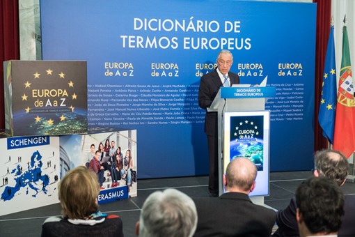 Sessão de apresentação do livro “Europa de A a Z - Dicionário de Termos Europeus” no Salão Nobre da Reitoria da Universidade de Lisboa  Créditos: © Rui Ochoa / Presidência da República